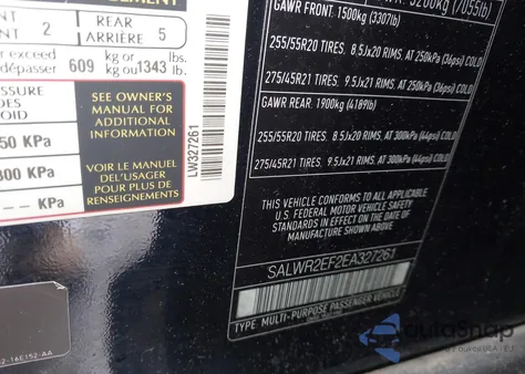 2014 Land Rover Range Rover Sport 5.0L V8 Supercharged z USA, uszkodzony, nr VIN SALWR2EF2EA327261